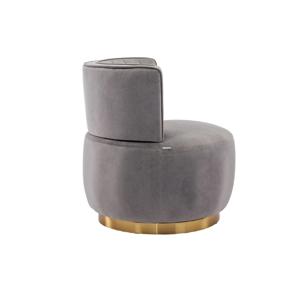 360 Degree Swivel Velvet Accent Sofa Chair Y453568