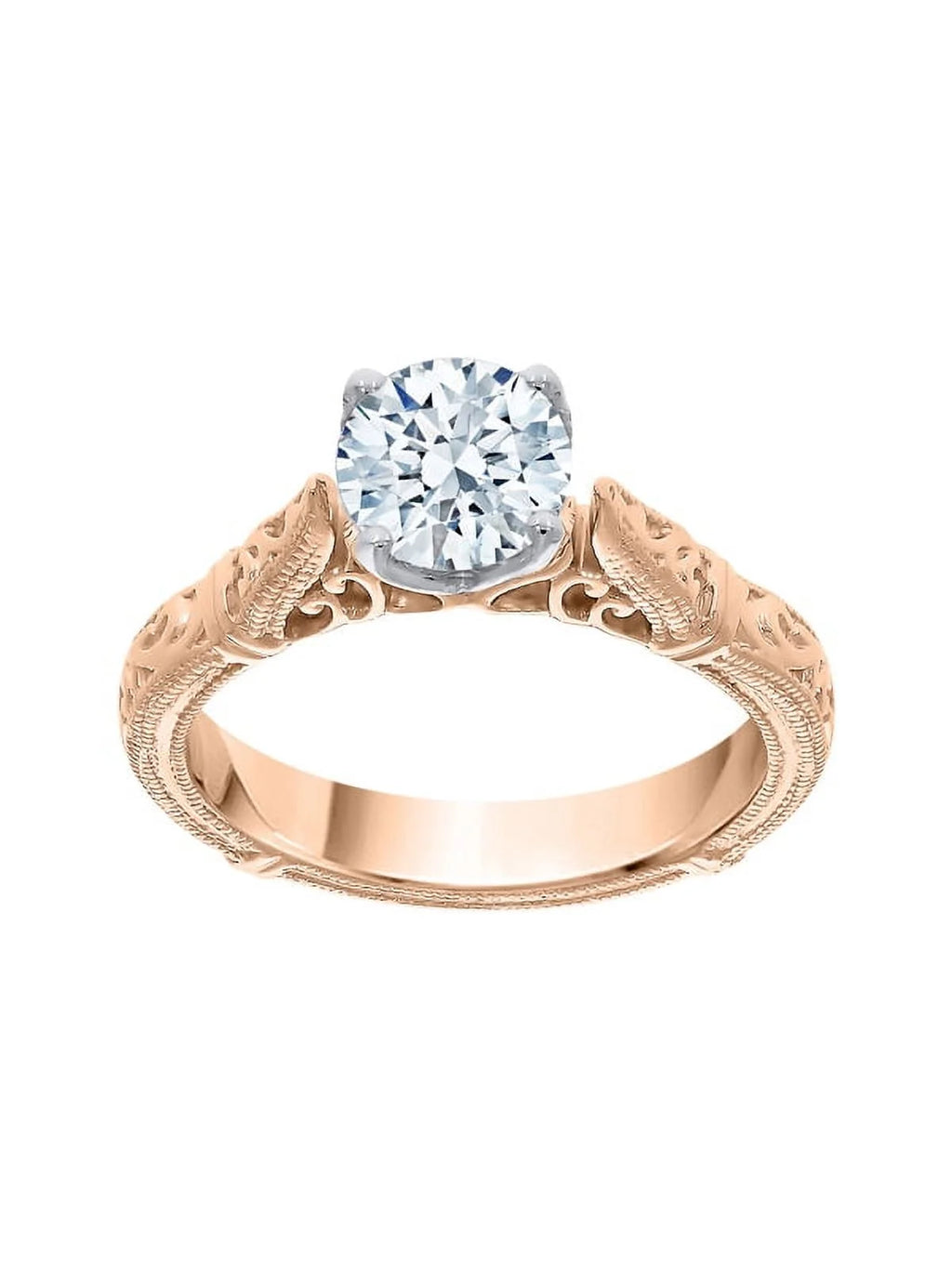 10K Gold Diamond Solitaire Engagement Ring H634