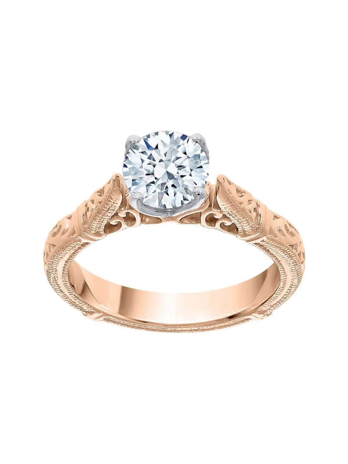 10K Gold Diamond Solitaire Engagement Ring H634