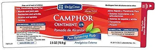 11% Camphor Ointment 2.5 oz (6 Jars) E847