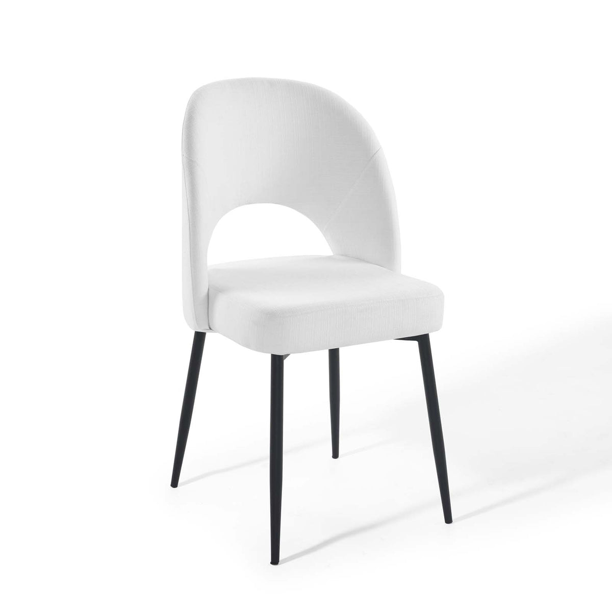 Black White Upholstered Fabric Dining Side Chair X891