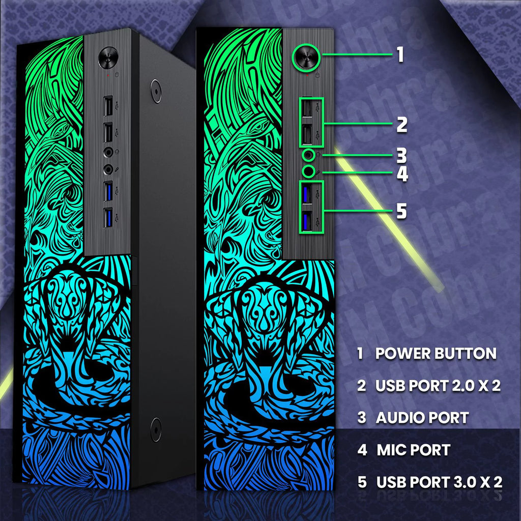 Restored Gaming Desktop PC, Intel Core i5 12th Gen, AMD RX 550, 16GB RAM, 1TB SSD, 4TB HDD, 24 Inch LED Monitor, Win 11 Home (Refurbished) C8298