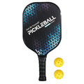 Carbon Fiber Pickleball Paddle and Ball Set, 1 Racket 2 Balls Q80957