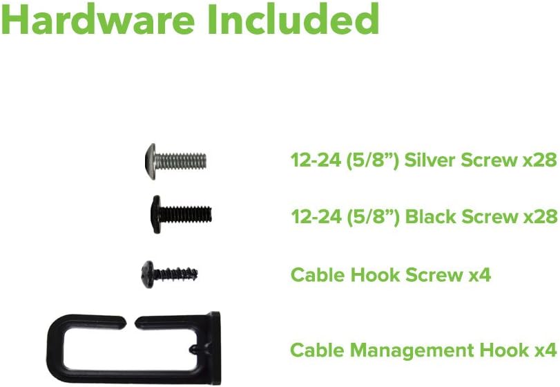 13U 2 Post Open Frame Server Networking Rack Threaded Hole Blk V5245
