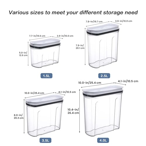 Airtight Food Storage Container Set 2PCS Plastic W695419