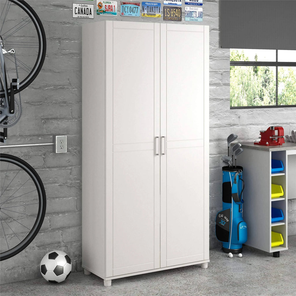 White Utility Storage Cabinet Y119