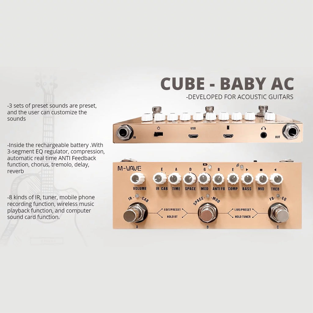Wireless Guitar Effect Pedal U5802