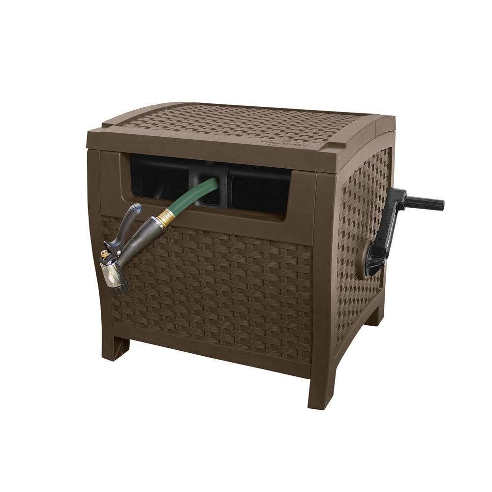 Mocha Brown Manual Hose Reel Cart I6688