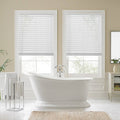 Faux Wood Cordless Shade in White R291687