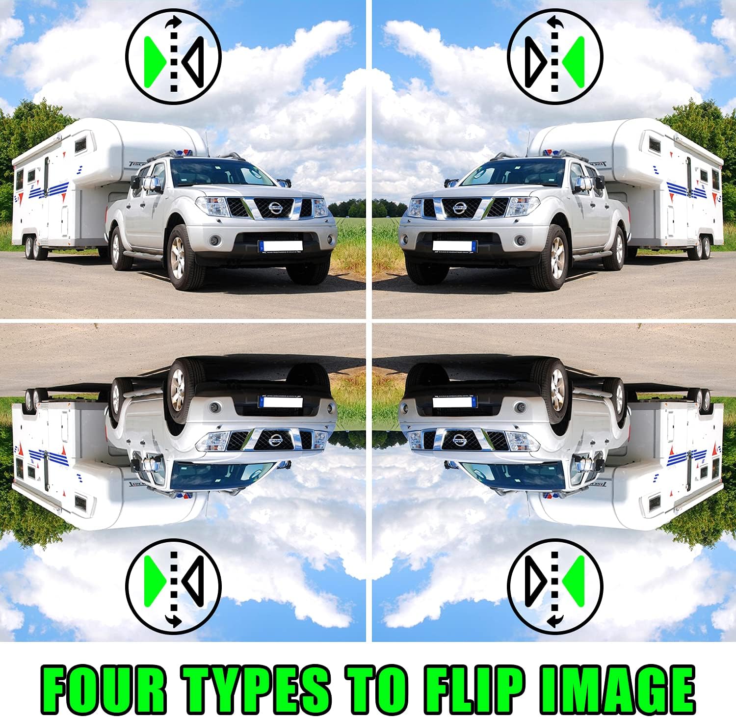7 Inch LCD Monitor Backup Camera System with 2 Rear View Cameras D41599