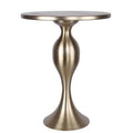 Plated Gold Pedestal End Table F9725