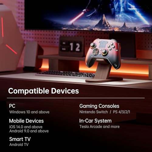 Gray Wireless Gaming Controller with Hall Joysticks B5491