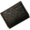 Dark Brown Leather Tri-Fold Wallet Y3964