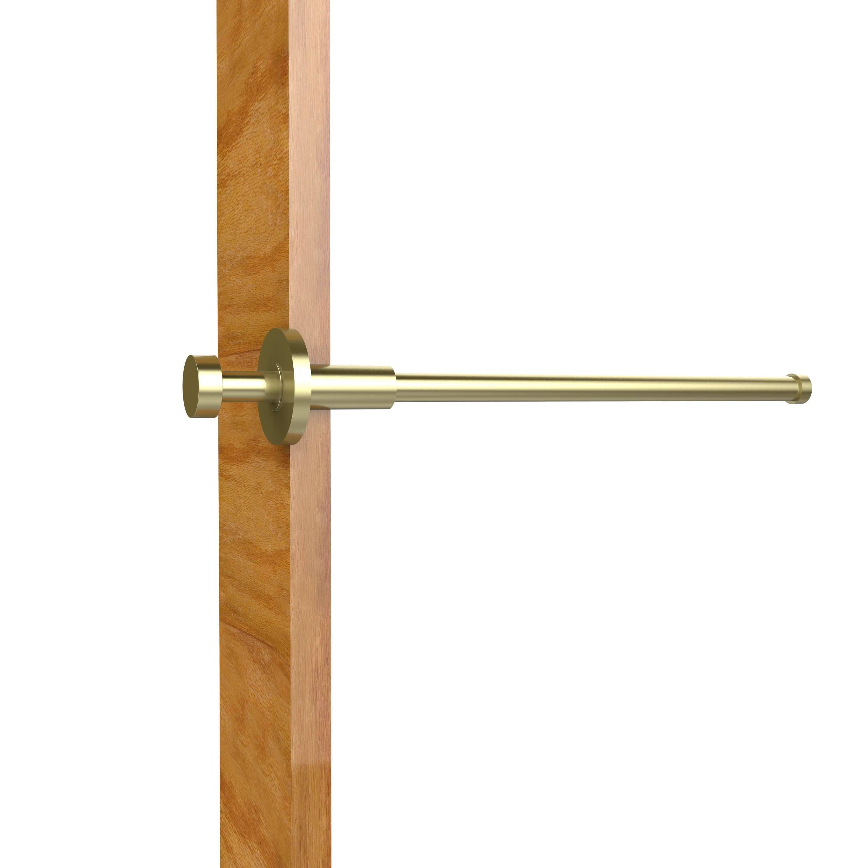 Satin Brass Retractable Pullout Garment Rod Z4615