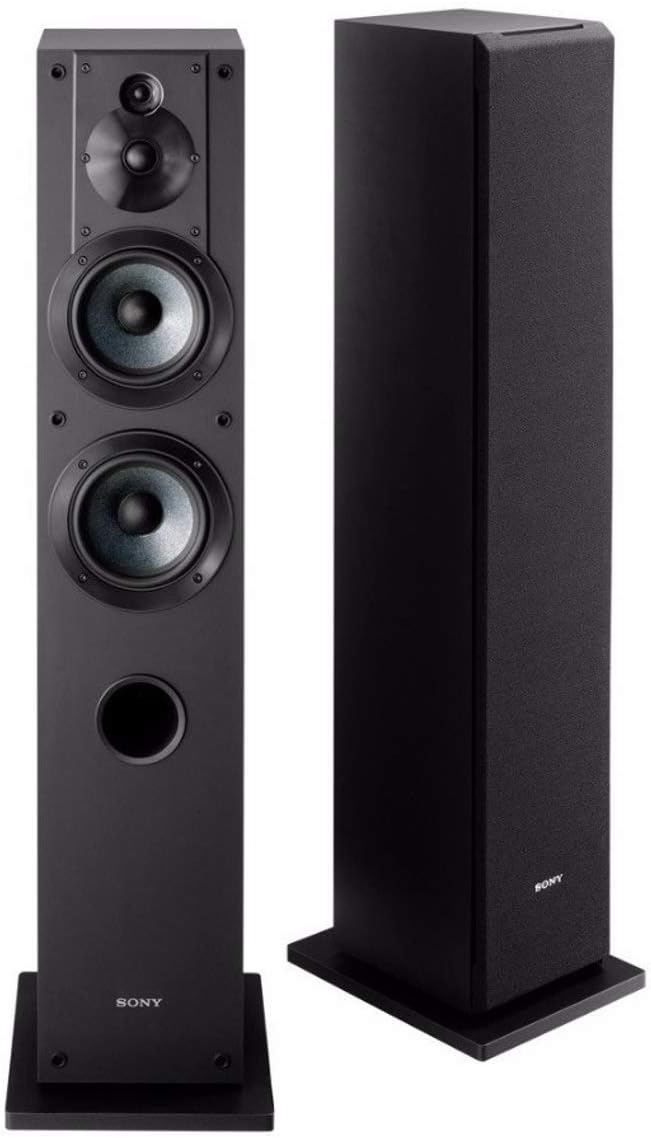 Black 3-Way 4-Driver Floor-Standing Speaker P912047