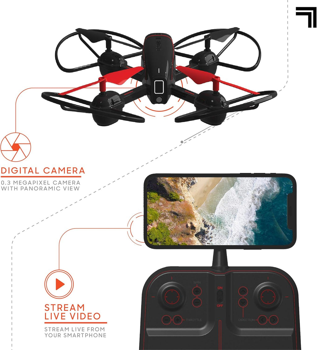 10” Drone with Camera, LED Lights, Rechargeable Battery R951