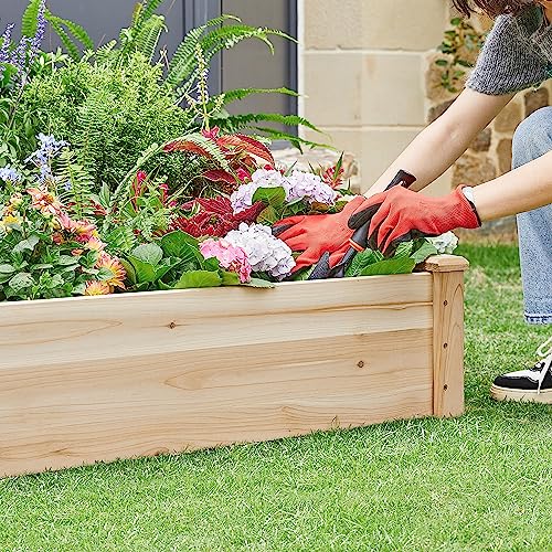 Natural Wood 8×2ft Raised Garden Bed K721