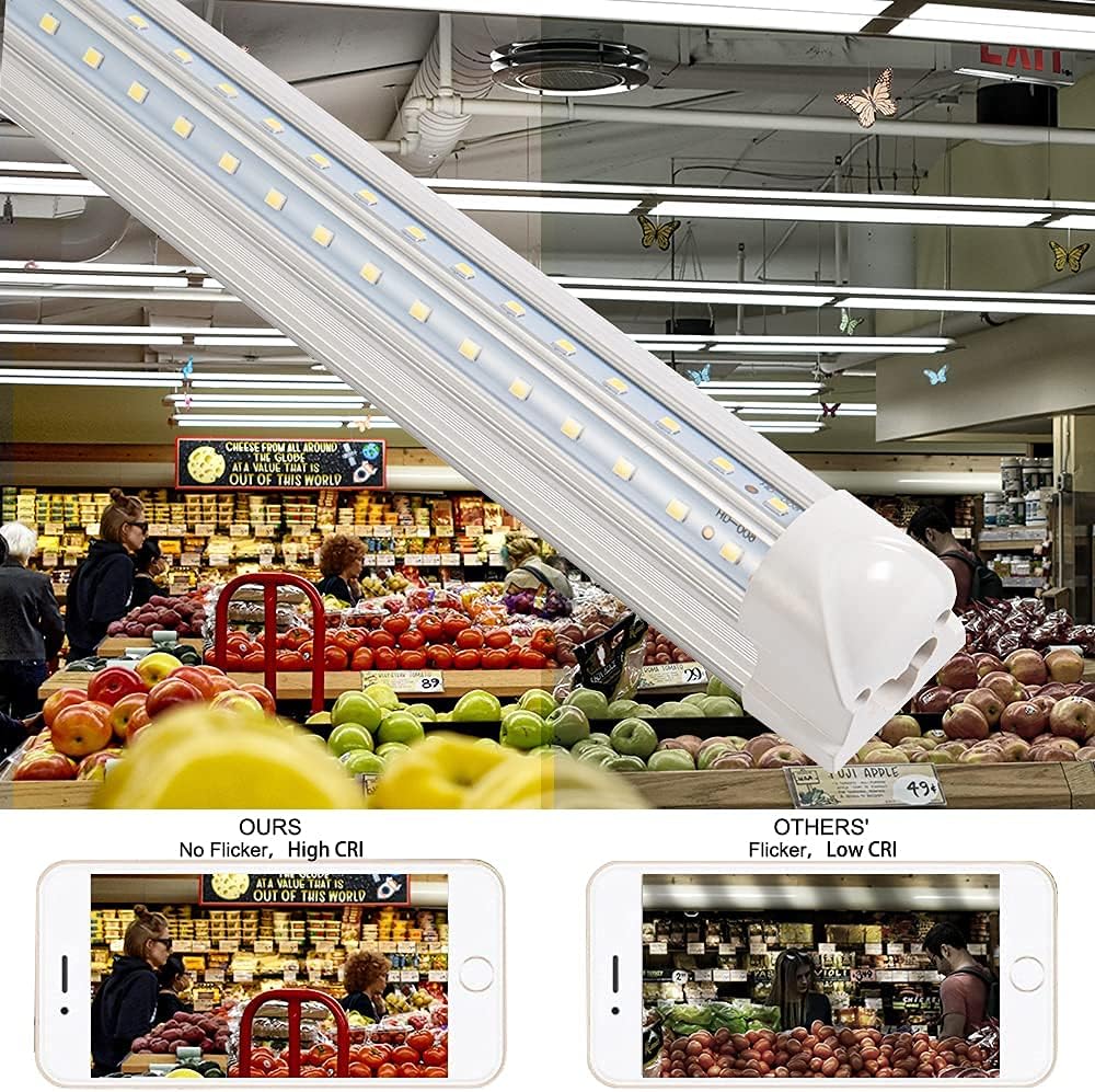 8FT 72w 8500LM 5000K LED Shop Light (10-Pack) W476462