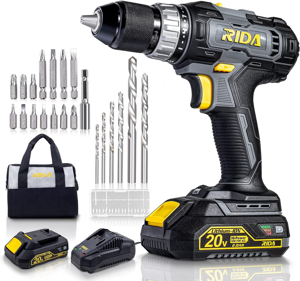 20V Cordless Drill Set with 1/2'' Keyless Metal Chuck S64461
