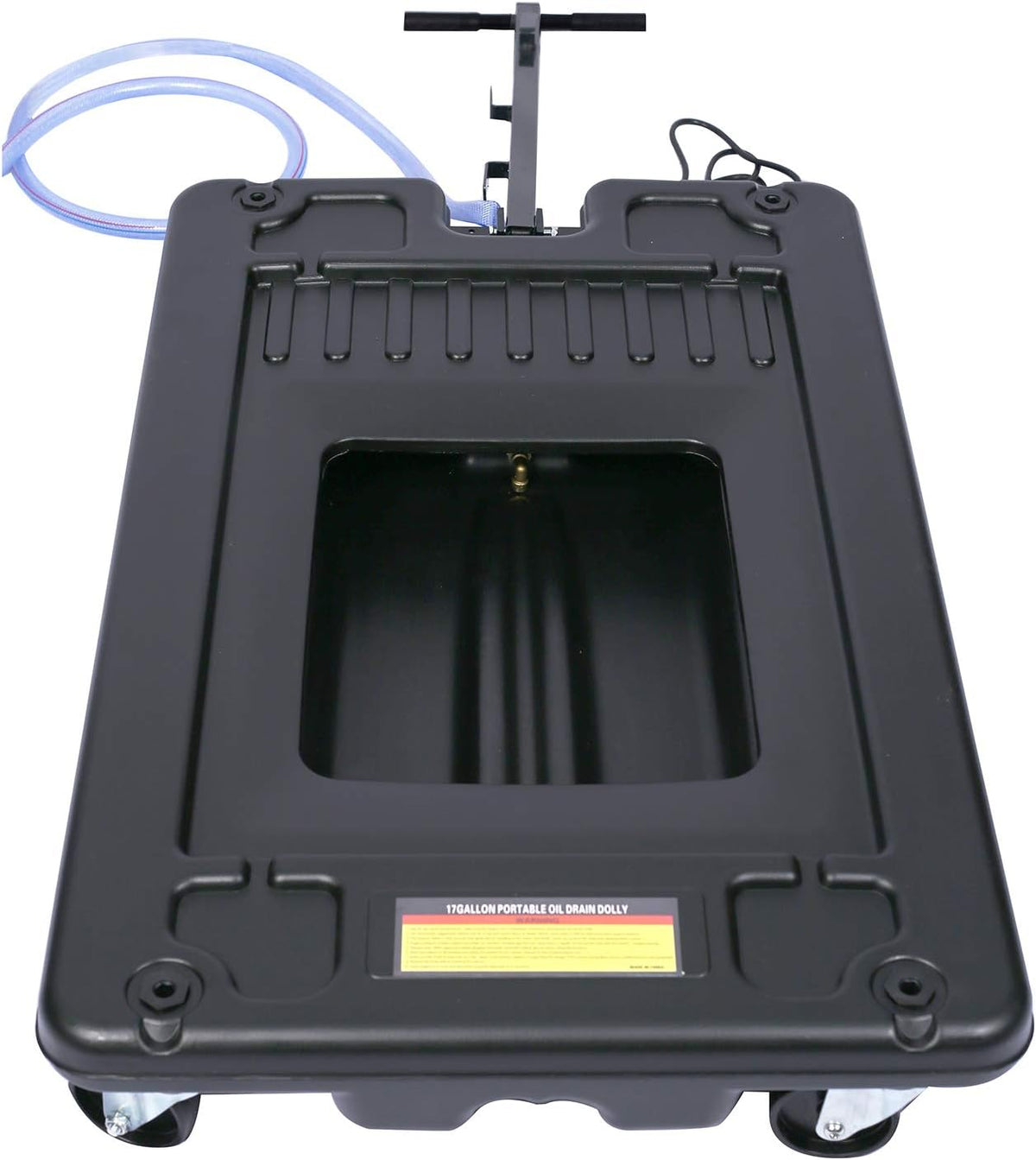 17 Gallon Low Profile Oil Drain Pan with Electric Pump J5622