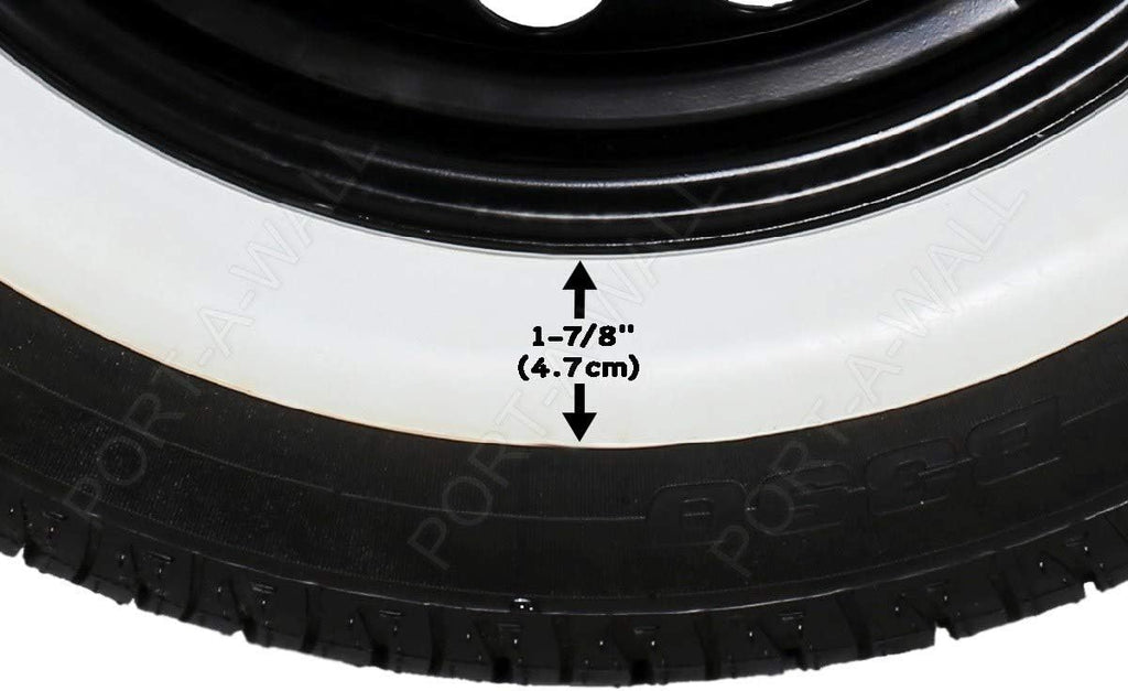 14" Rim Tire White Cover Whitewall Topper Tire Trim Pack of 2 M777