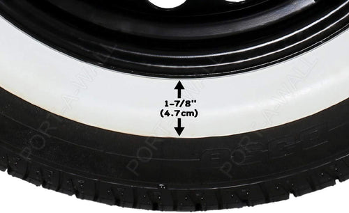 14" Rim Tire White Cover Whitewall Topper Tire Trim Pack of 2 M777