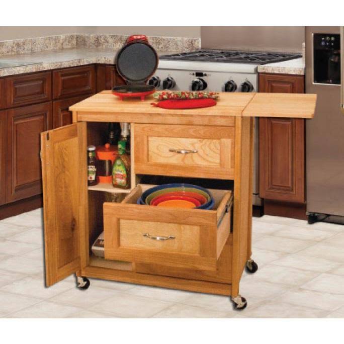 Kitchen Cart with Side Drop Leaf Y769
