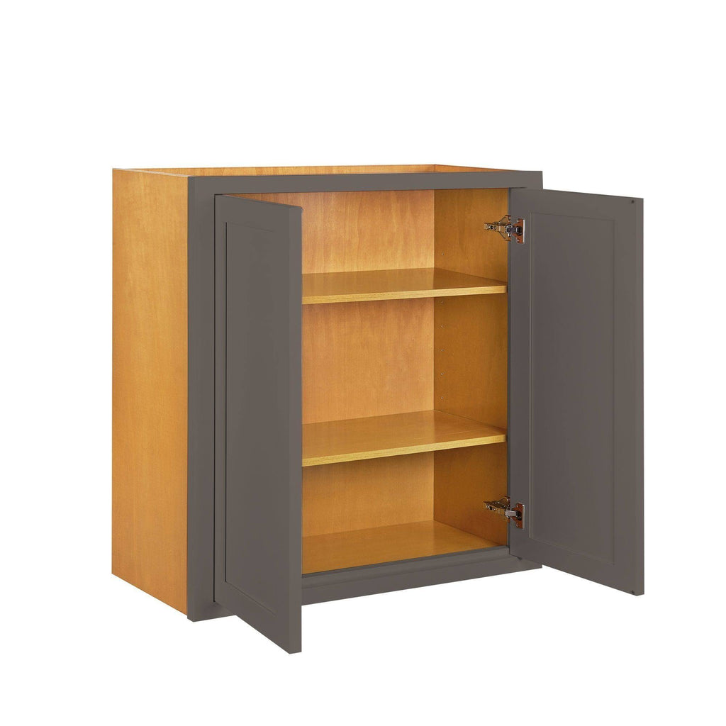 24 inch Wide Kitchen Cabinet Dark Gray Inset Shaker Double Door Q394842