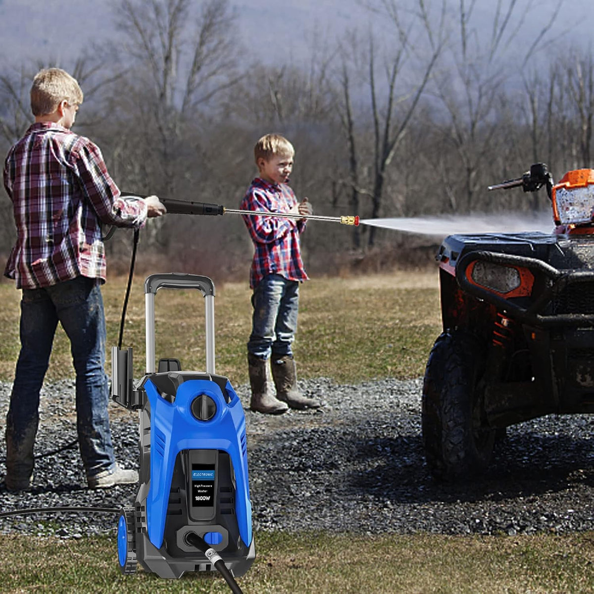 3500 PSI 2.6 GPM Electric Pressure Washer with Foam Cannon and Hose Reel R619802