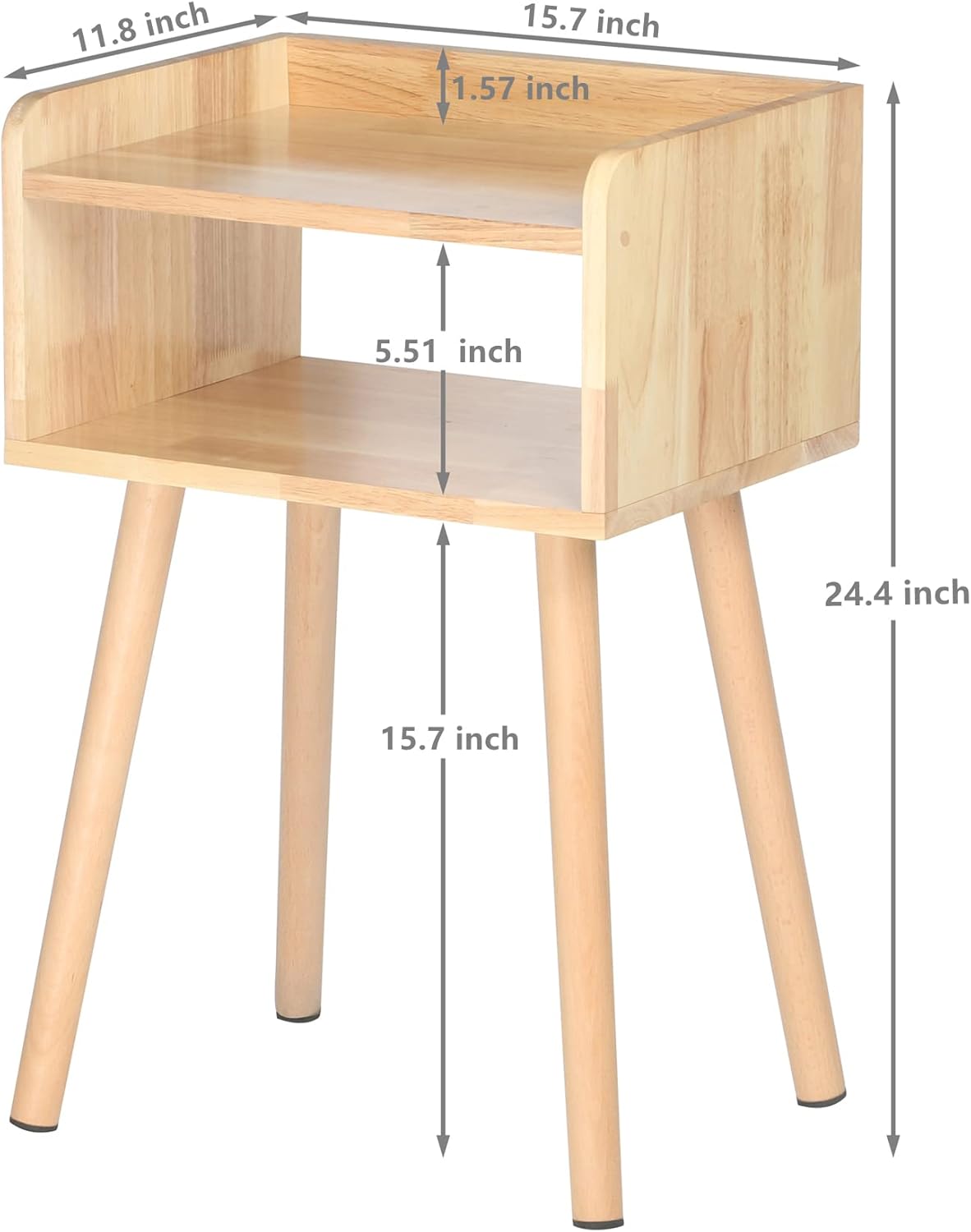 Solid Wood Night Stands Bedside Table Pack of 2 L156