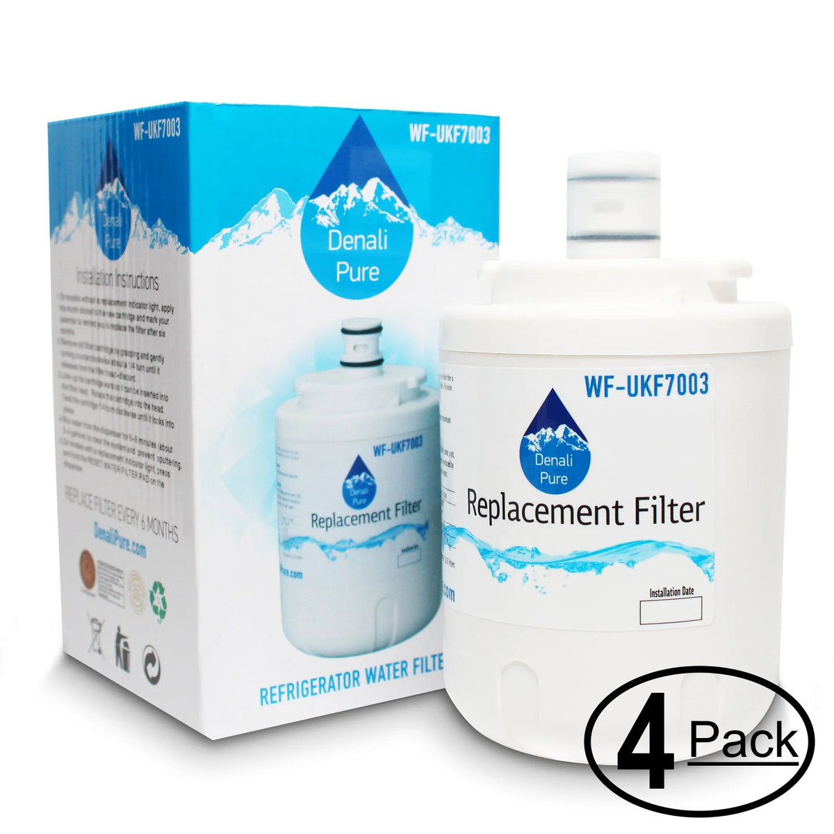 Replacement Refrigerator Water Filter 4-Pack J454