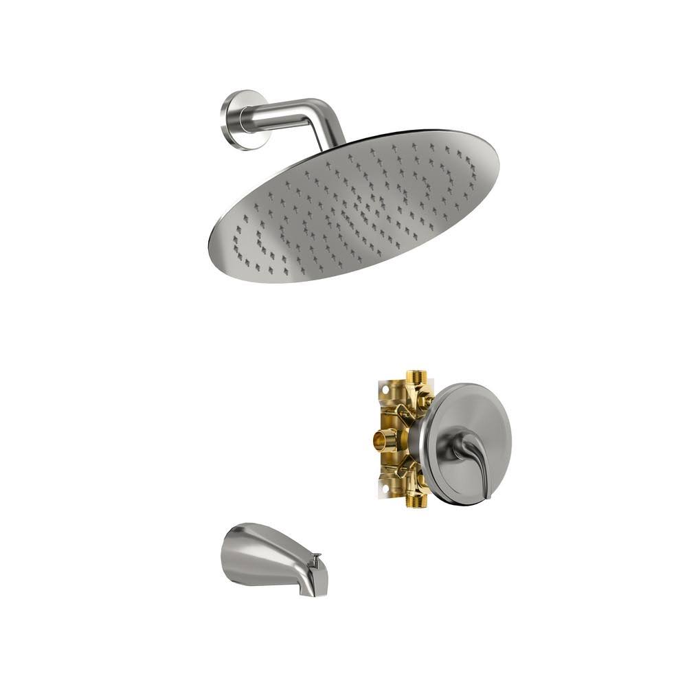 Brushed Nickel Single-Handle Rain Shower Faucet K6013