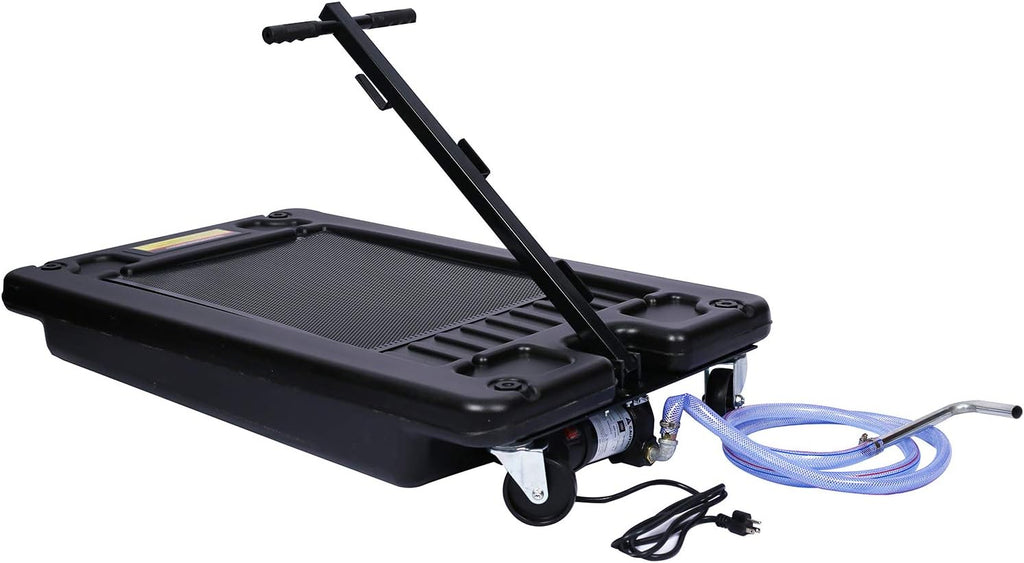 17 Gallon Low Profile Oil Drain Pan with Electric Pump J5622