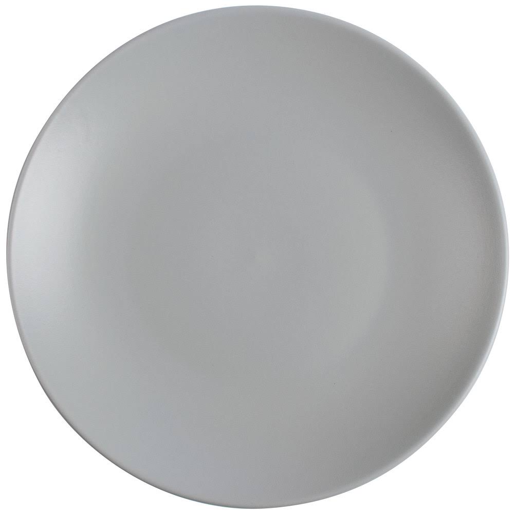 Matte Gray 10 1/4x22 Coupe China Plate - 12/Case E2293
