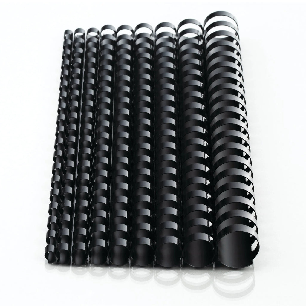 125 Pack Black Binding Spines D63990