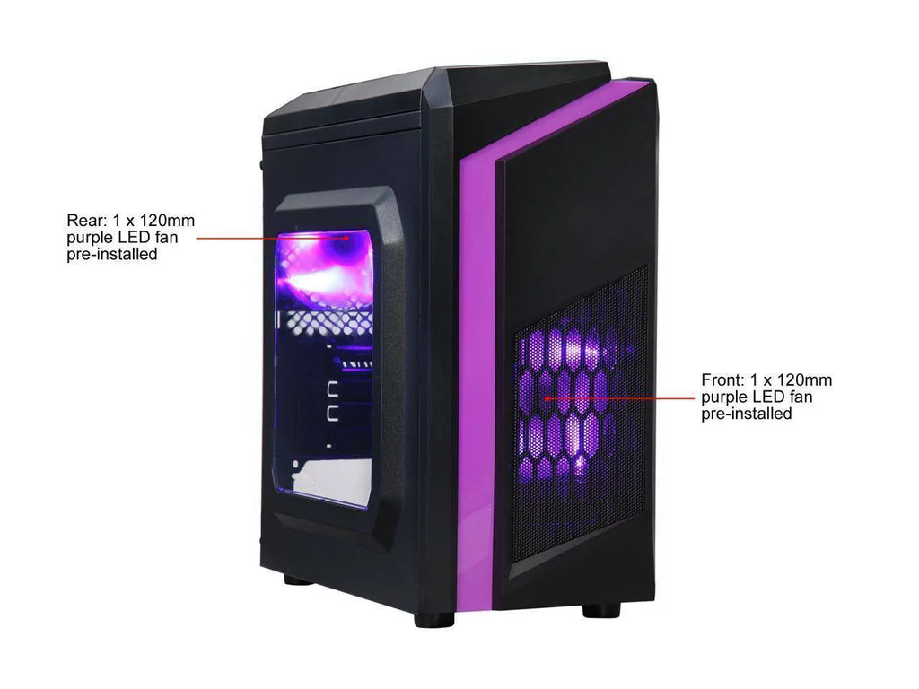 Black SPCC Micro ATX Mini Tower Computer Case Z300