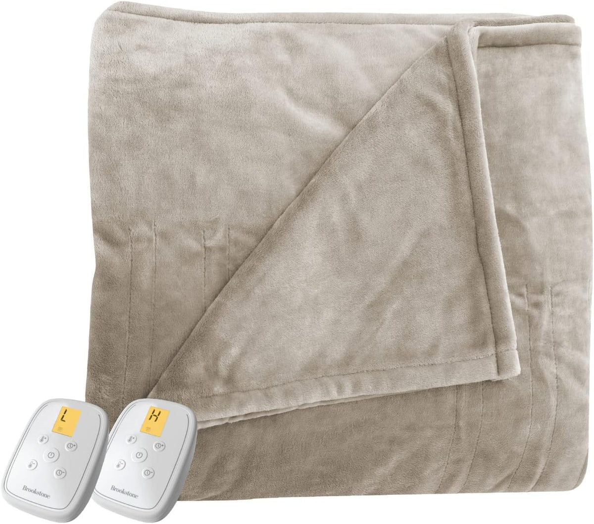 Twin Size Velvet Electric Heated Throw Blanket with Remote J48753