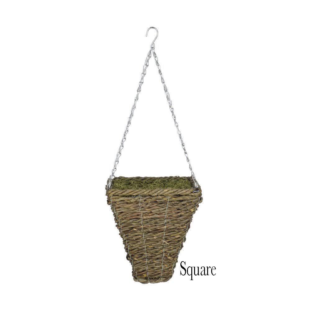 Artificial Morning Glory Hanging Plant in White Basket Z16204