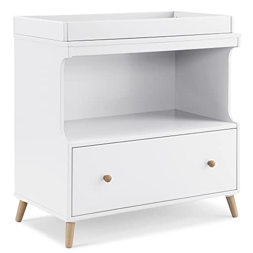 Bianca White Natural Convertible Changing Table with Drawer K2684