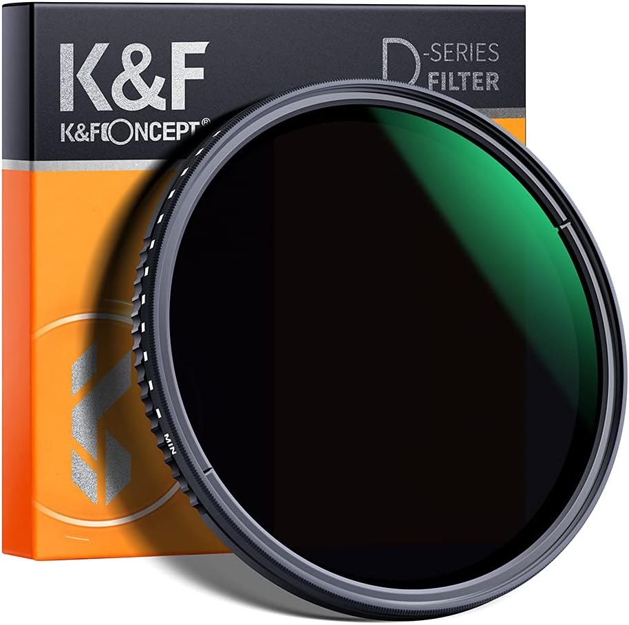 46mm Variable Neutral Density Filter ND8-ND2000 (3-11stop) Hydrophobic Adjustable ND Filter, Pack of 2 B23284