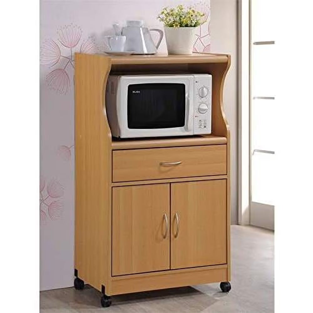Beech Microwave Kitchen Cart G493743