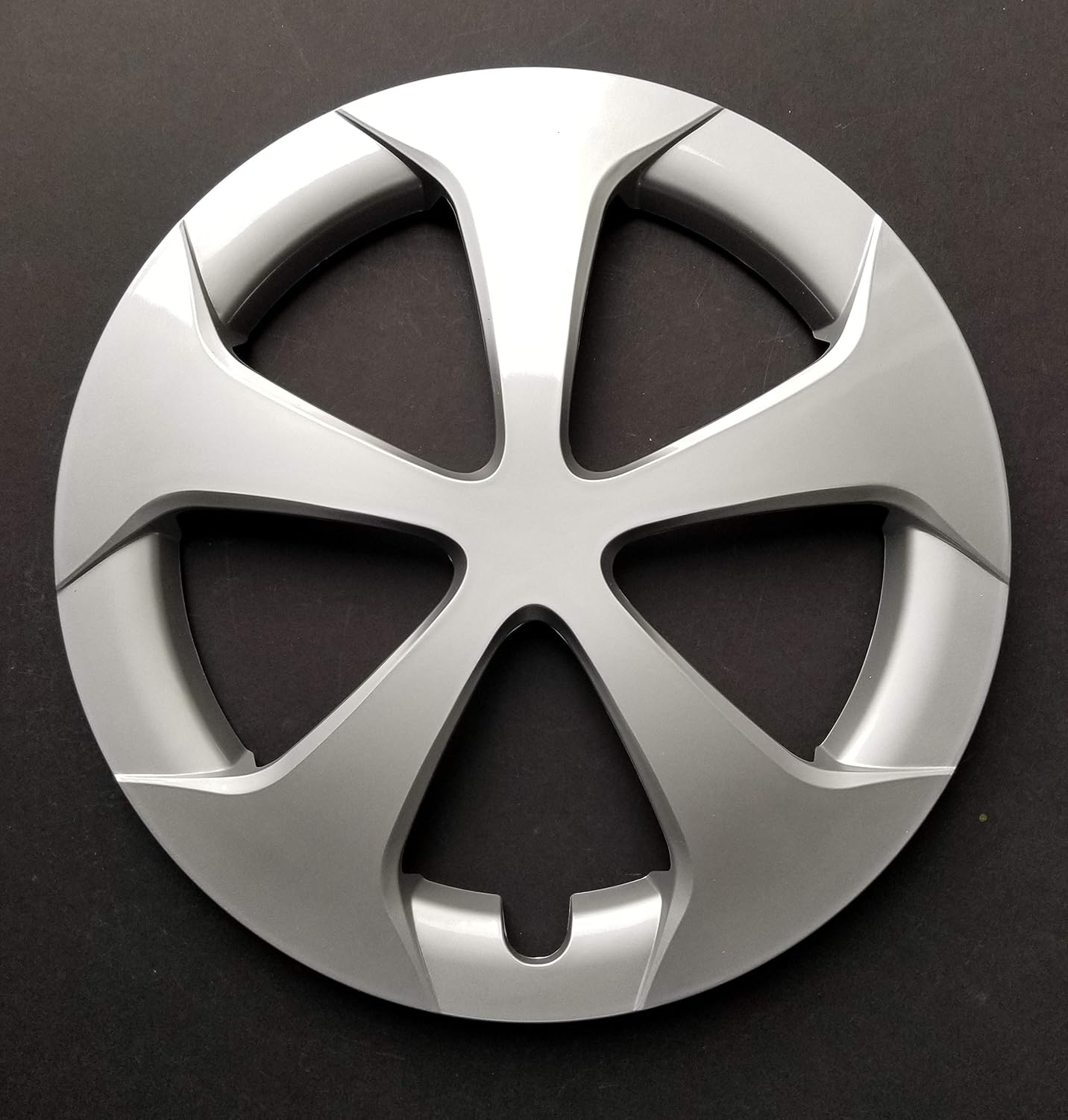 15 Inch 5 Spoke Silver Plastic Wheel Covers Set of 4 J13480