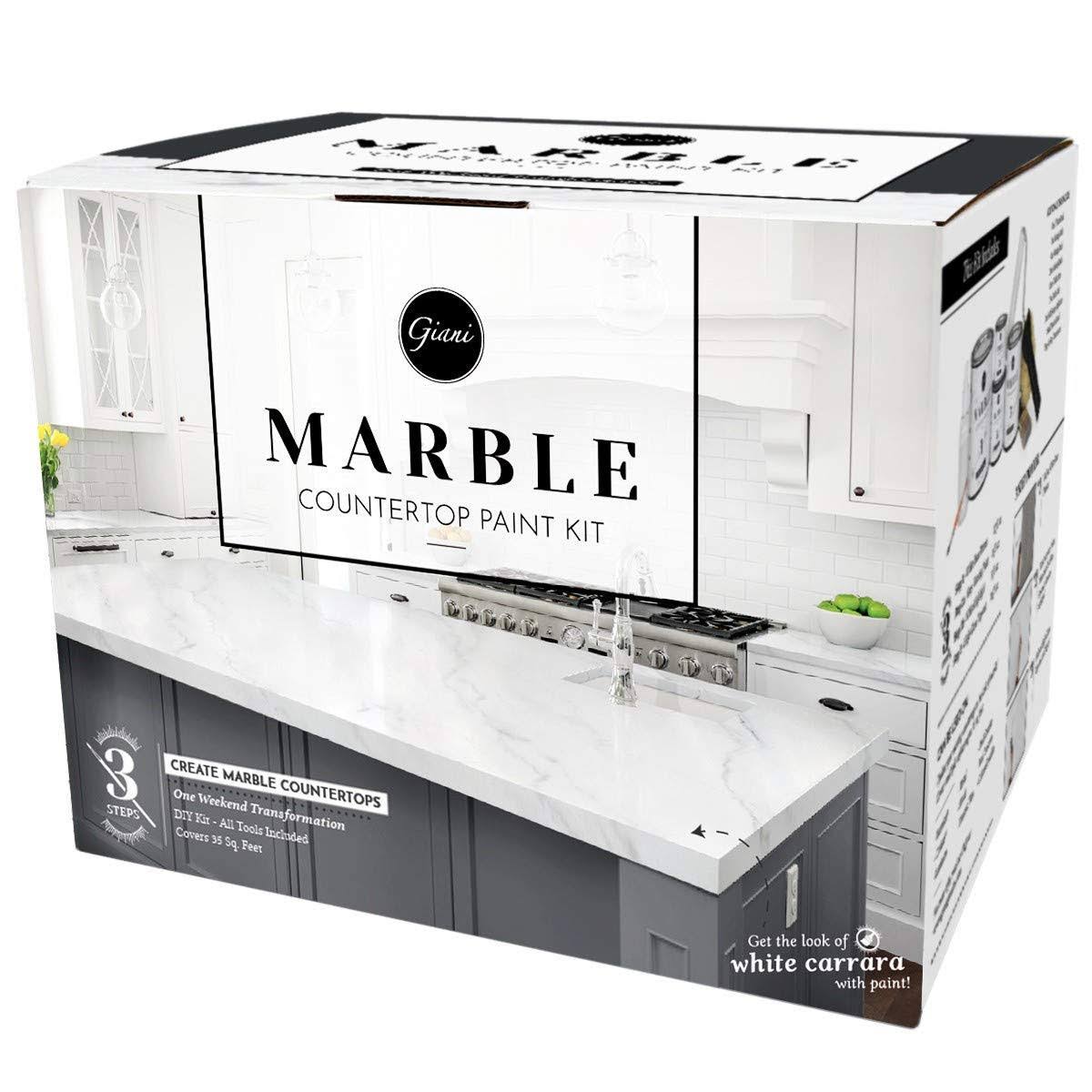 Carrara White Marble Countertop Paint Kit T9742