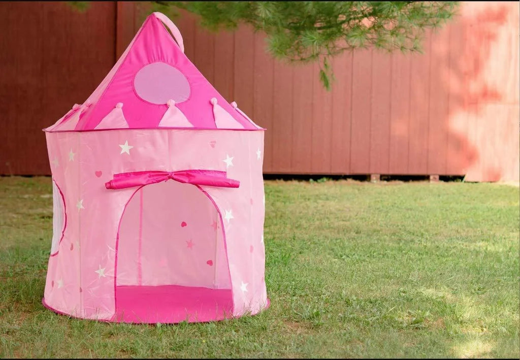 5-Piece Princess Castle Play Tent with Glow in The Dark Stars & Butterfly Dress Up Costume L1952