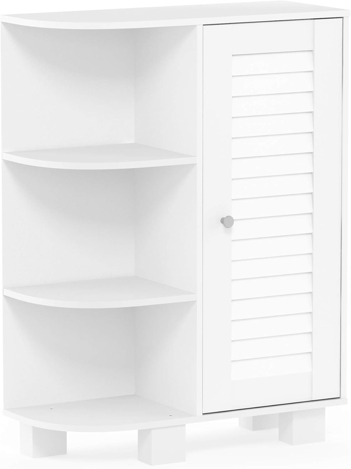 White Louver Door Storage Cabinet Pack of 2 I871