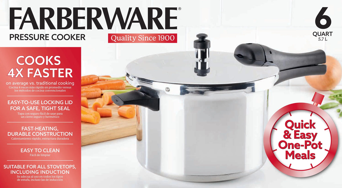 6-Quart Aluminum Stovetop Pressure Cooker P64082