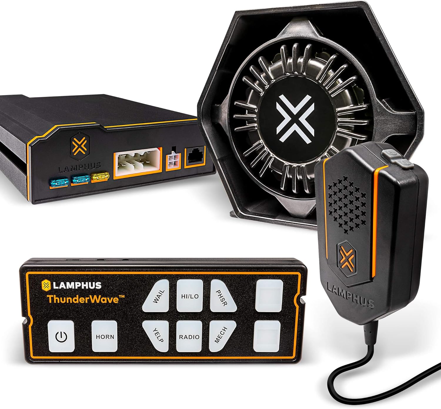 100W Emergency Police Siren Kit PA System M1683