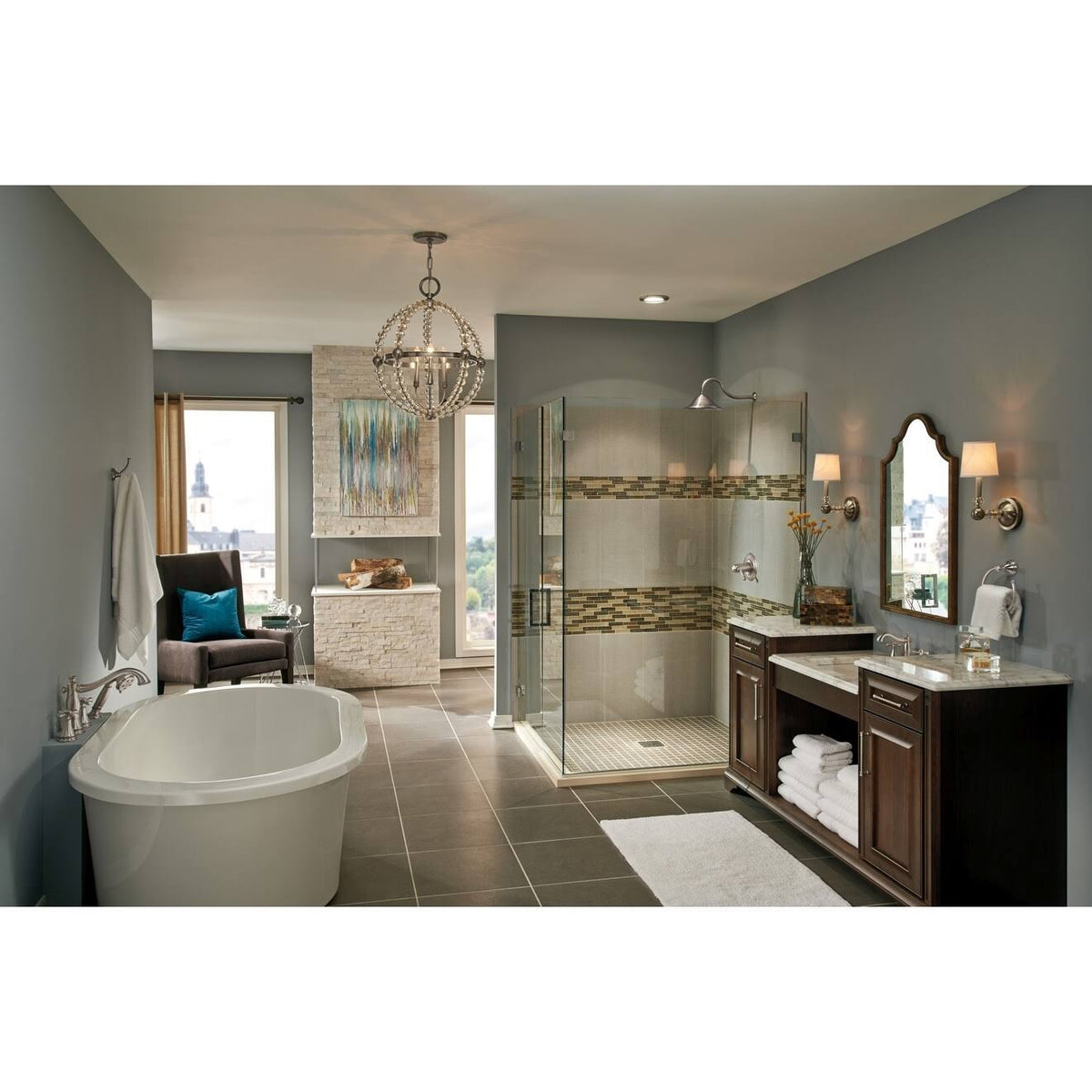 Brilliance Stainless Two Cross Bath Faucet / Bidet Handle Kit N313