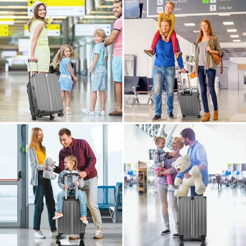 Black 20 Inch Lightweight Aluminum Frame Carry On Luggage S900