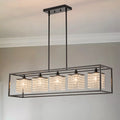 5-Light Crystal Rectangle Island Chandelier A8270